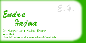 endre hajma business card